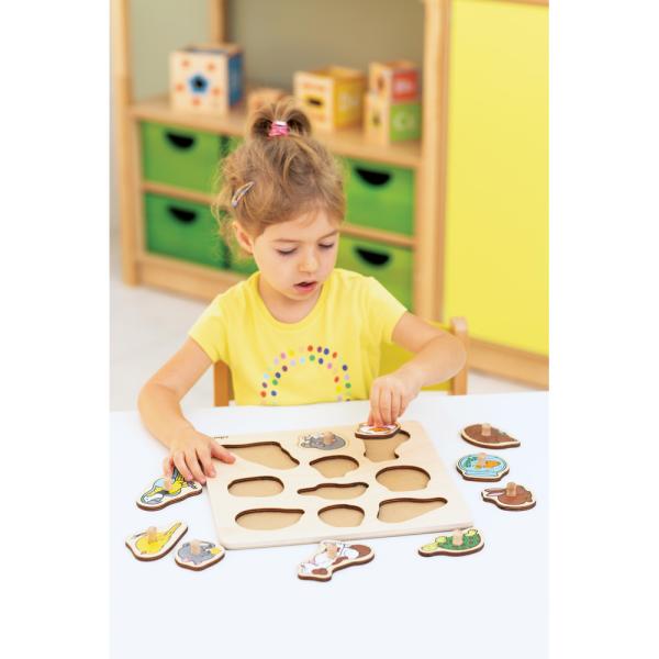 Holzpuzzle - Haustiere