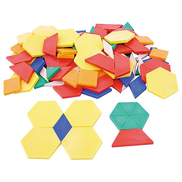 Bunte Legesteine aus Kunststoff