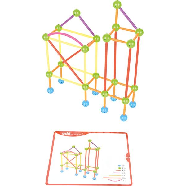 Konstruktions-Set für geometrische Körper, mit Aufgabenkarten - für Anfänger