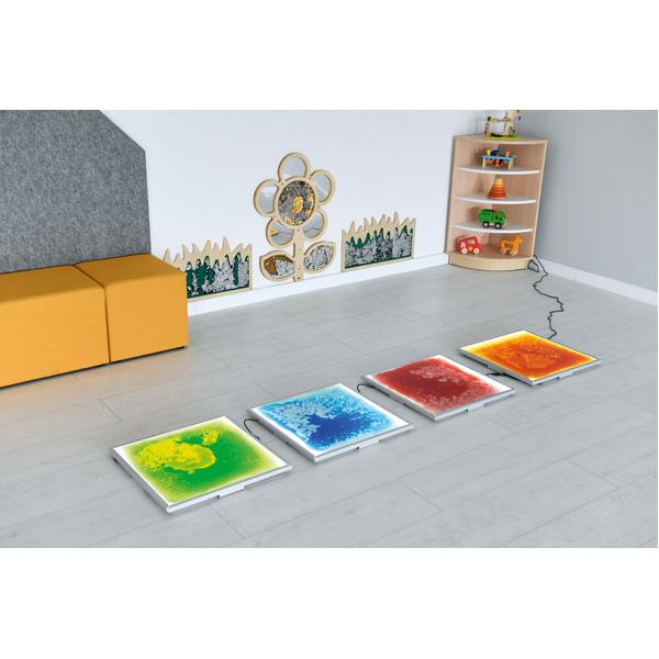 Sensorik-Bodenfliese mit Licht, orange