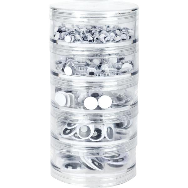 Wackelaugen, selbstklebend, schwarz-weiss