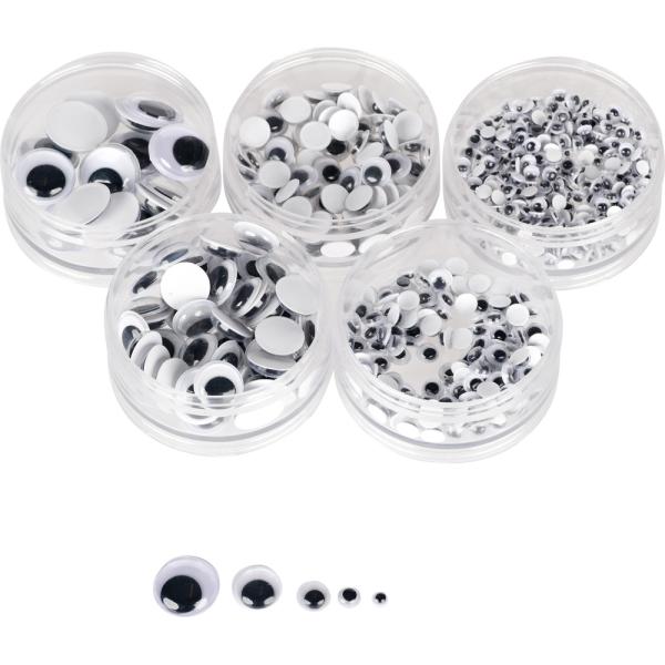 Wackelaugen, selbstklebend, schwarz-weiss