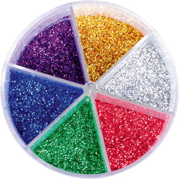 BIO-Glitter-Set, 6 Farben