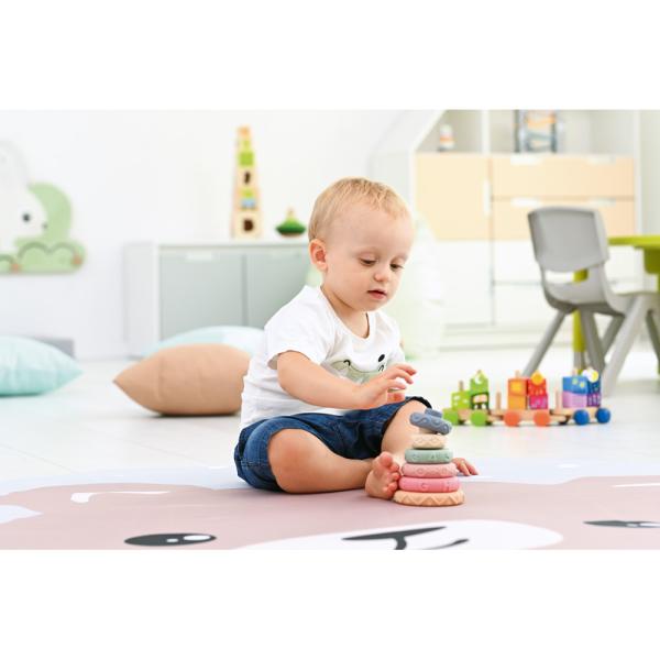 Pastell-Stapelturm, Kreise mit Strukturen