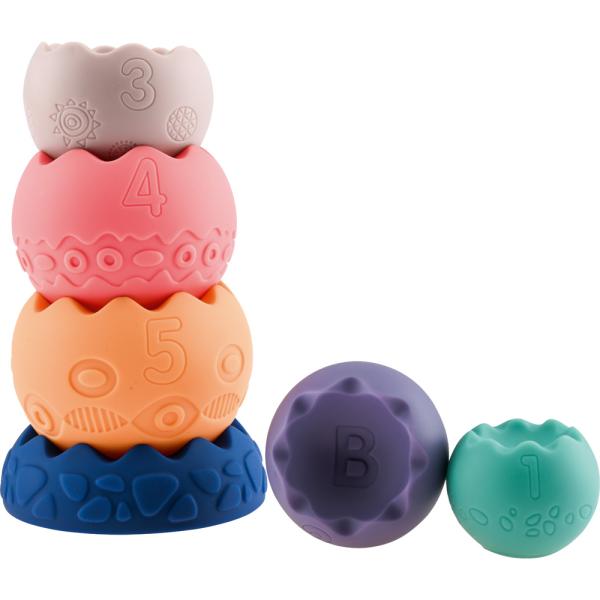 Pastell-Stapelturm, Bälle