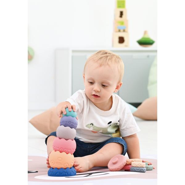 Pastell-Stapelturm, Bälle