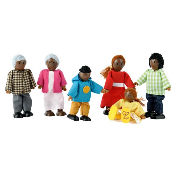 Holzpuppen - Grossfamilie aus Afrika