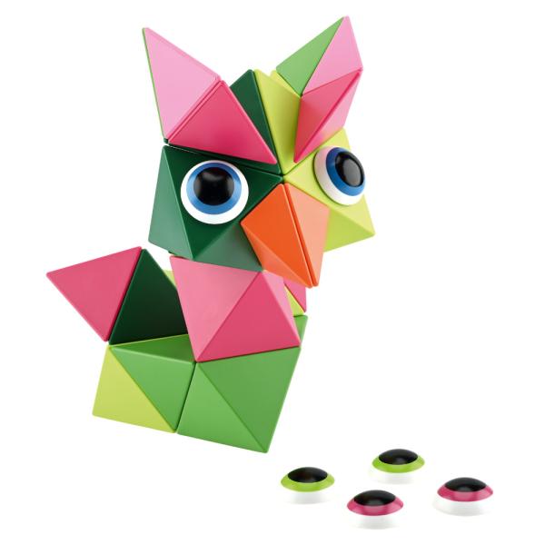 Magnetbausteine TRIDO, 36-teilig, Grüntöne