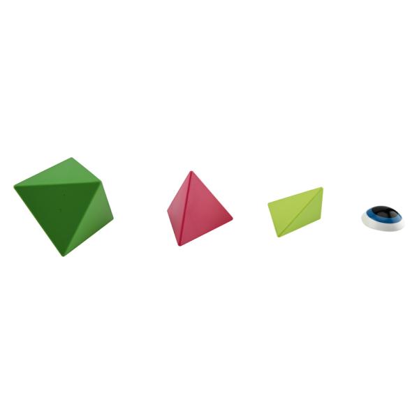 Magnetbausteine TRIDO, 36-teilig, Grüntöne