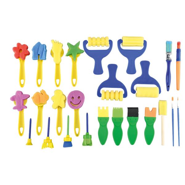 Pinsel- und Stempelset, 25 Teile