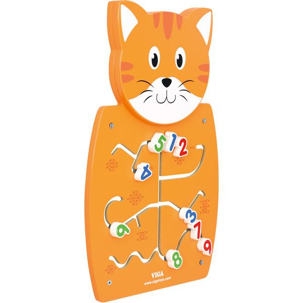 Wandapplikation - Katze mit Schiebespiel