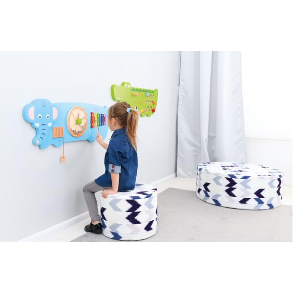 Wandapplikation - Elefant mit 3 Spielen