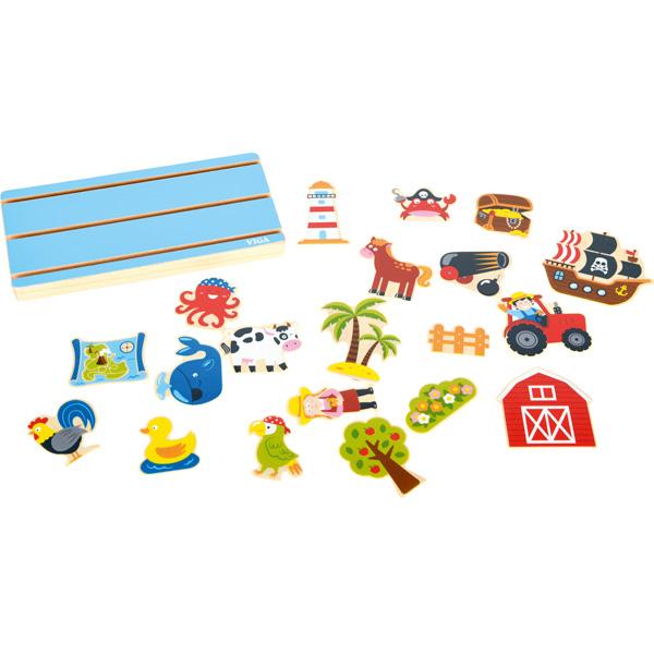 Legespiel 3D - Schatzinsel / Bauernhof