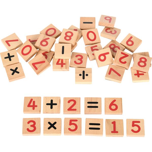 Magnetische Holzpuzzles, Zahlen