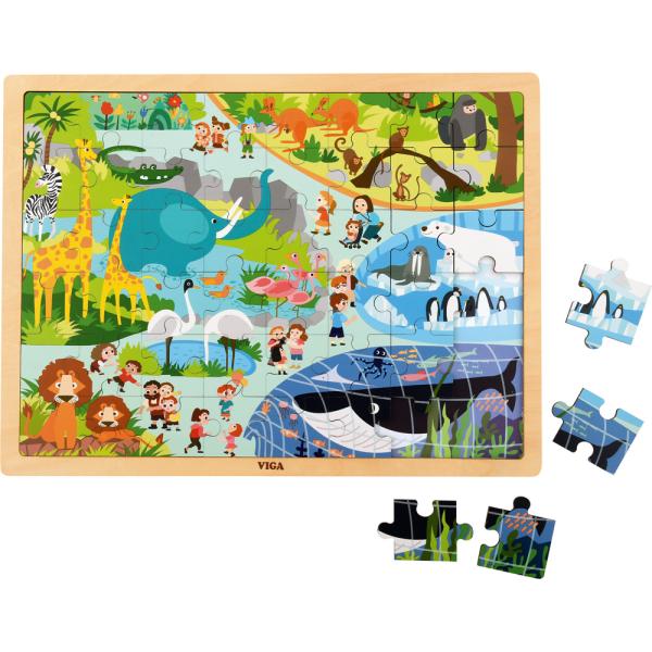Holzpuzzle ZOO, 48 Teile