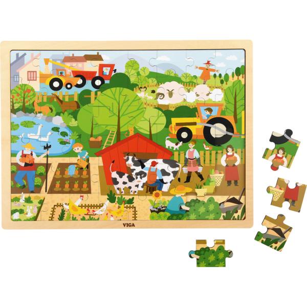 Holzpuzzle Farm, 48 Teile