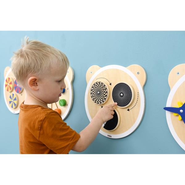 Wandapplikation Motorikspiel, Wirbelräder