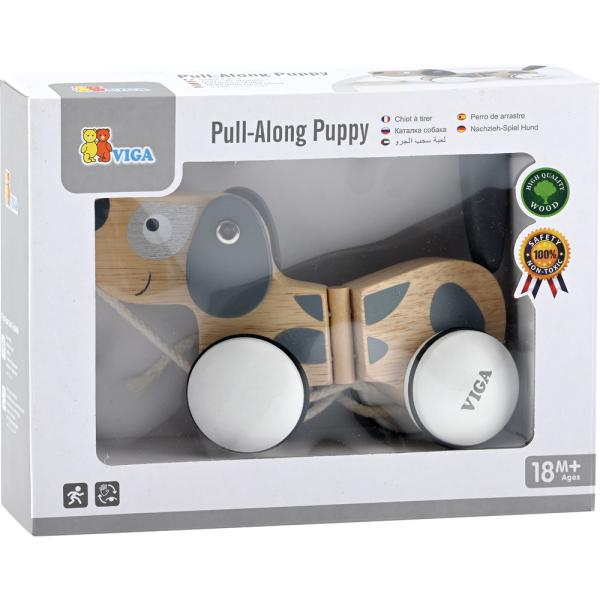 Holz-Nachziehtier Hund Tobbie