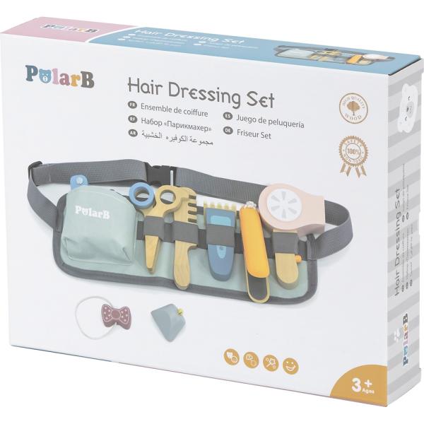 Frisierset aus Holz, 9-teilig