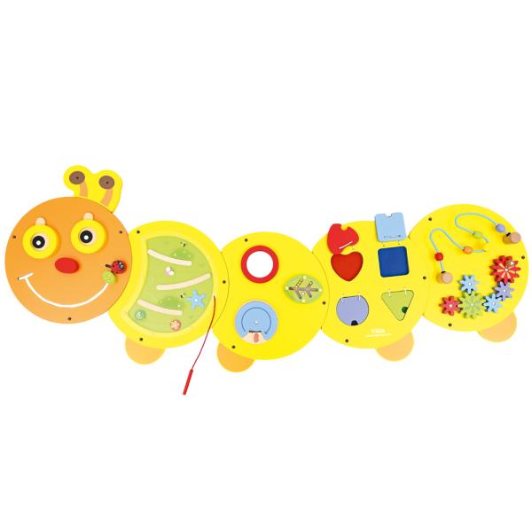 Wandapplikation - Raupe mit 5 Spielen