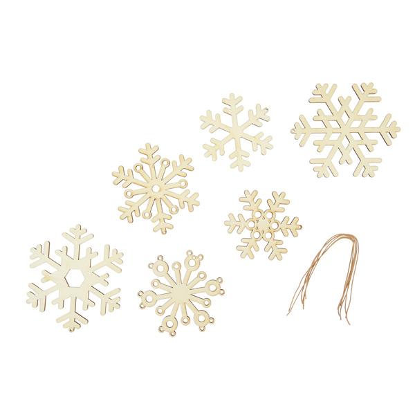 Holz-Anhänger - Schneeflocke