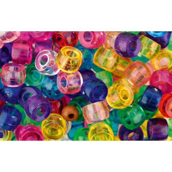 Schmuckperlen – Walzenperlen, transparent, 1000 Stck.