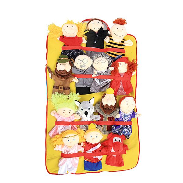 Handpuppen-Set mit Tasche