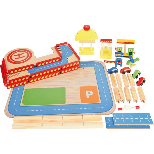 Buntes Holz-Parkhaus