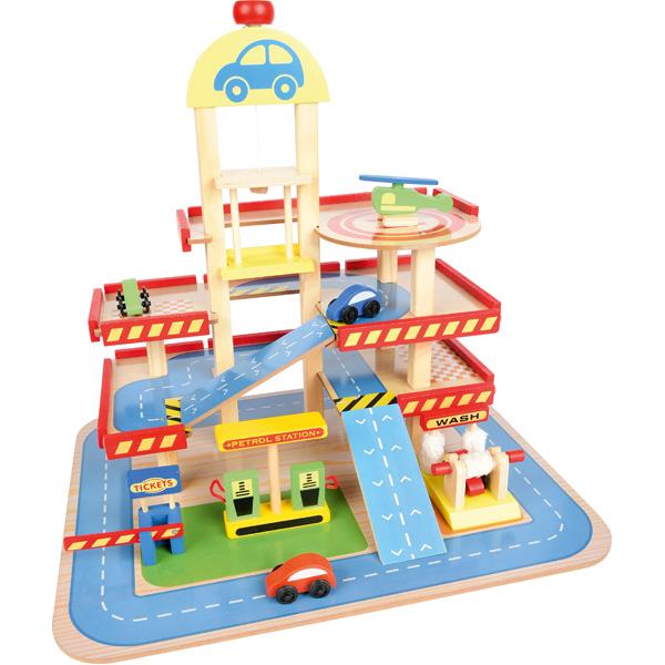 Buntes Holz-Parkhaus