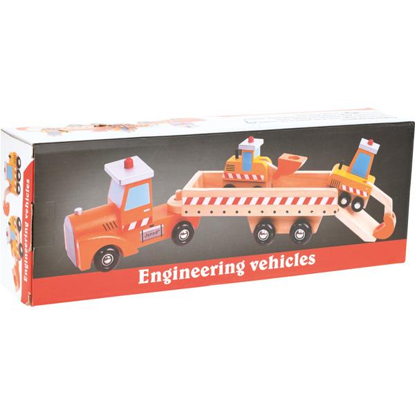 LKW mit Anhänger aus Holz