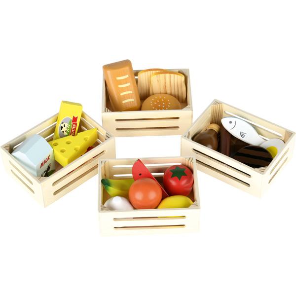 Lebensmittel Set mit Kisten, 25 Teile