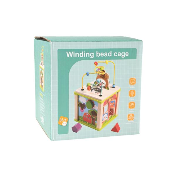 Würfel mit Labyrinth und Perlen