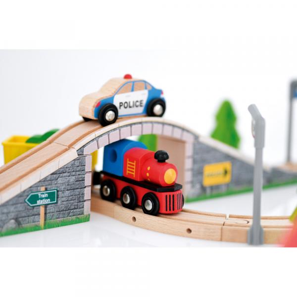 Holzeisenbahn, 80 Elemente