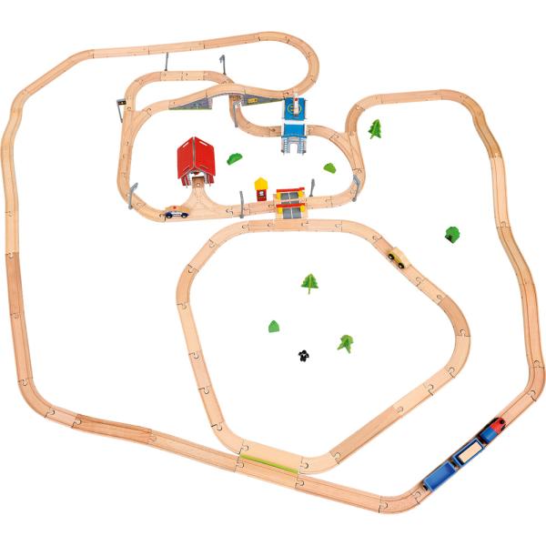 Holzeisenbahn, Grundset H, 190 Elemente