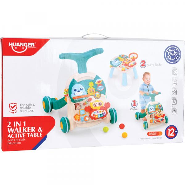 Lauflernwagen und Spieltisch, 2-in-1