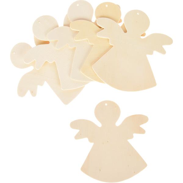 Holz-Engel, 6er-Set