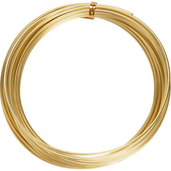 Basteldraht Alu, 10 m, gold