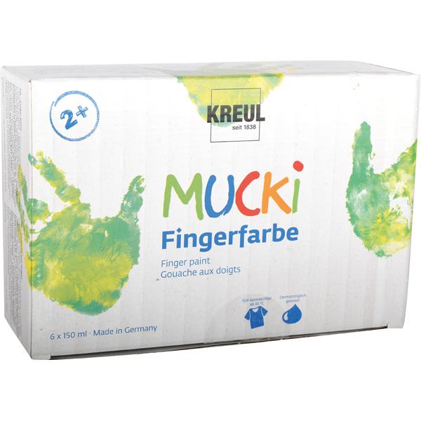 Textil-Fingerfarben - 6 Stck.