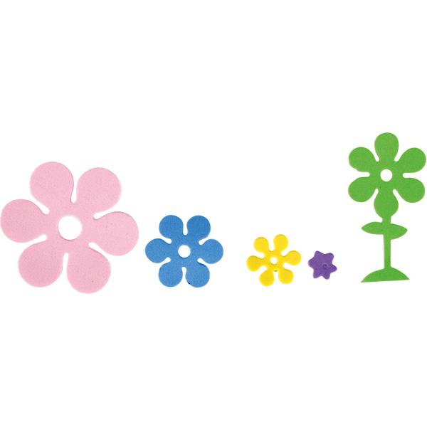 Moosgummiaufkleber, Blumen