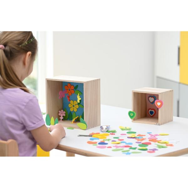 Holzbox zum Dekorieren, 3er-Set