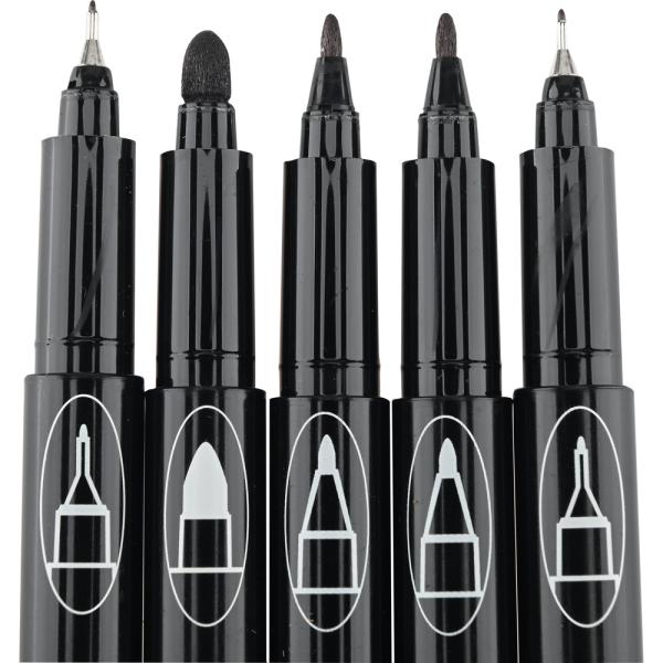 Marker, diverse Strichstärken, 5 Stck.