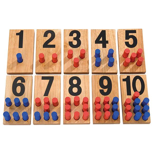 Holztafeln mit Ziffern