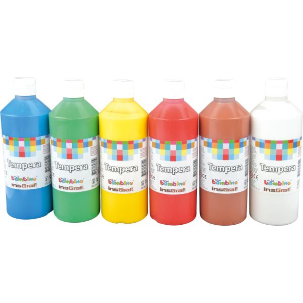 Temperafarben-Set 6x500 ml