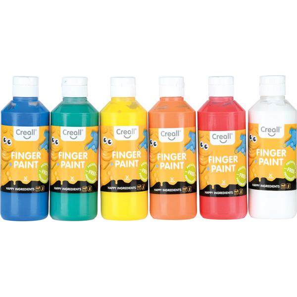 Fingerfarben Öko, 6 x 250 ml
