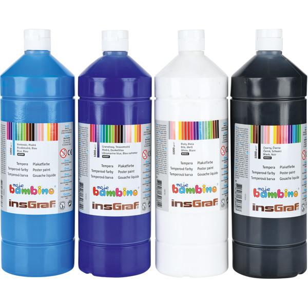 Temperafarben-Set, Winter, 4x1000 ml