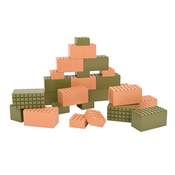 Bausteine XXL, khaki-apricot