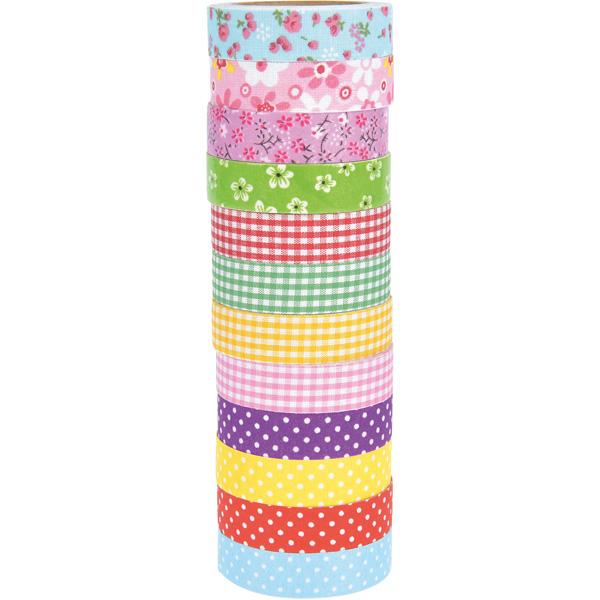 Textilklebebänder, 12-er Set