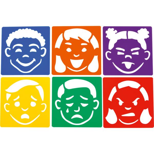 Schablonen Set - Emotionen, 6-tlg.