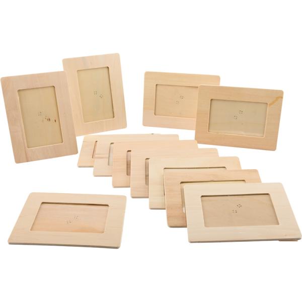 Bilderrahmen aus Holz, 12 Stck.