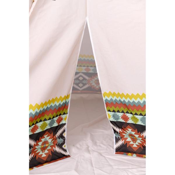 Indianerzelt, gemustert